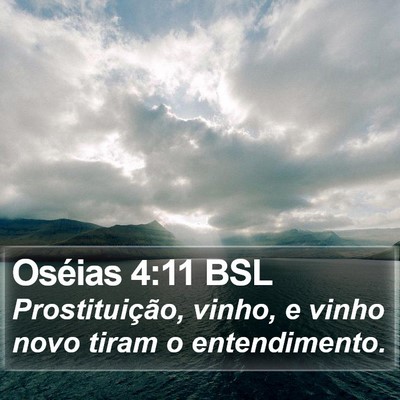 Oséias 4:11 BSL Bible Verse Image