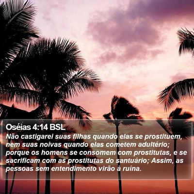 Oséias 4:14 BSL Bible Verse Image