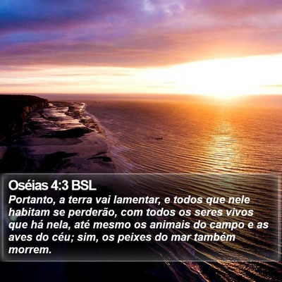 Oséias 4:3 BSL Bible Verse Image