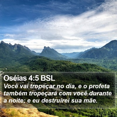 Oséias 4:5 BSL Bible Verse Image