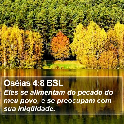 Oséias 4:8 BSL Bible Verse Image