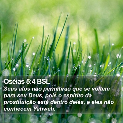 Oséias 5:4 BSL Bible Verse Image