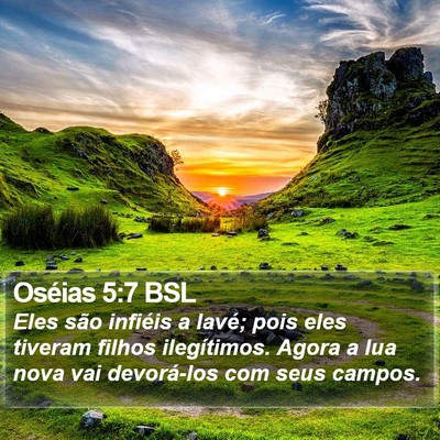 Oséias 5:7 BSL Bible Verse Image
