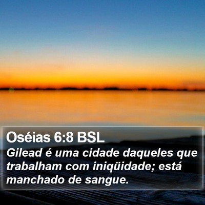 Oséias 6:8 BSL Bible Verse Image