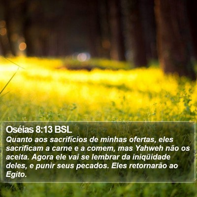 Oséias 8:13 BSL Bible Verse Image