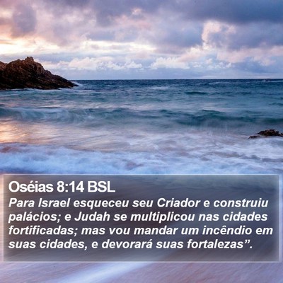 Oséias 8:14 BSL Bible Verse Image