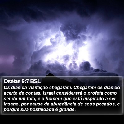 Oséias 9:7 BSL Bible Verse Image