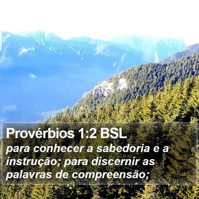 Provérbios 1:2 BSL Bible Verse Image