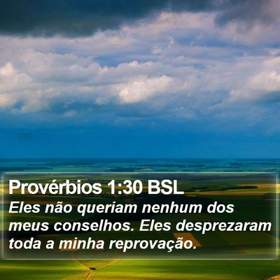 Provérbios 1:30 BSL Bible Verse Image