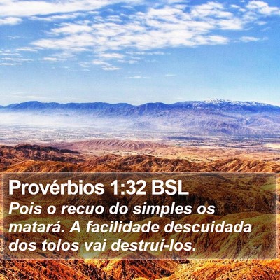 Provérbios 1:32 BSL Bible Verse Image