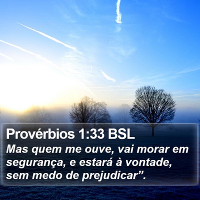 Provérbios 1:33 BSL Bible Verse Image