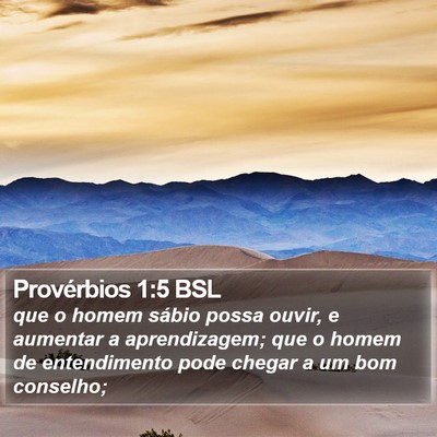 Provérbios 1:5 BSL Bible Verse Image