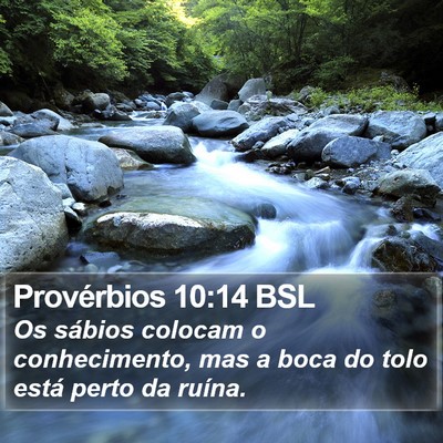 Provérbios 10:14 BSL Bible Verse Image