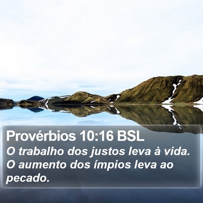 Provérbios 10:16 BSL Bible Verse Image