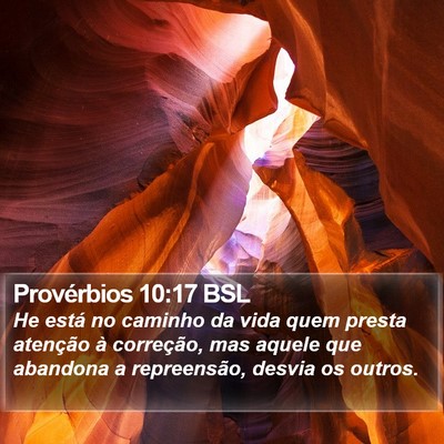 Provérbios 10:17 BSL Bible Verse Image