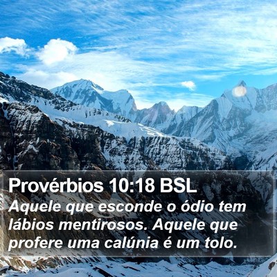 Provérbios 10:18 BSL Bible Verse Image