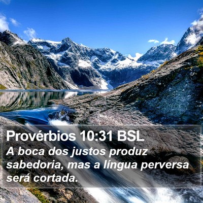 Provérbios 10:31 BSL Bible Verse Image