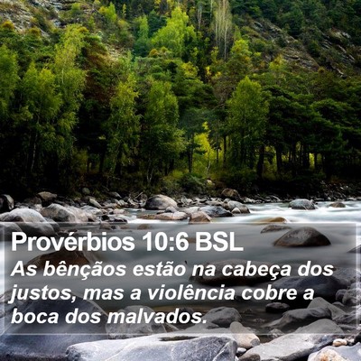 Provérbios 10:6 BSL Bible Verse Image