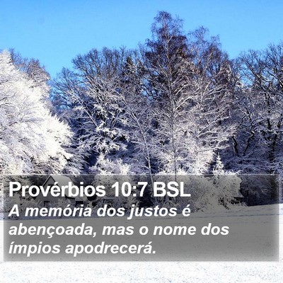 Provérbios 10:7 BSL Bible Verse Image