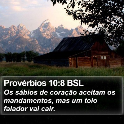 Provérbios 10:8 BSL Bible Verse Image
