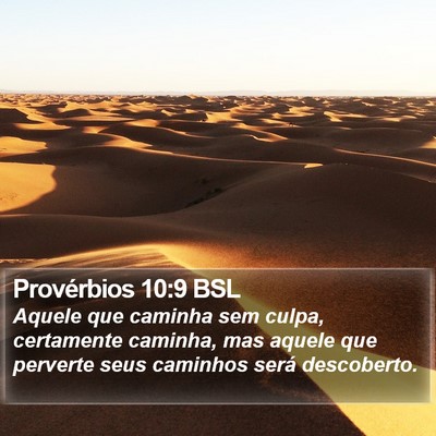 Provérbios 10:9 BSL Bible Verse Image