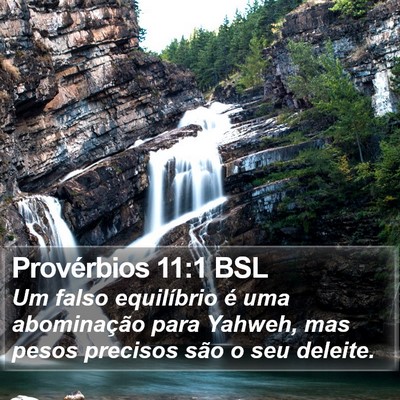 Provérbios 11:1 BSL Bible Verse Image