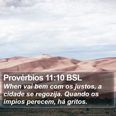 Provérbios 11:10 BSL Bible Verse Image