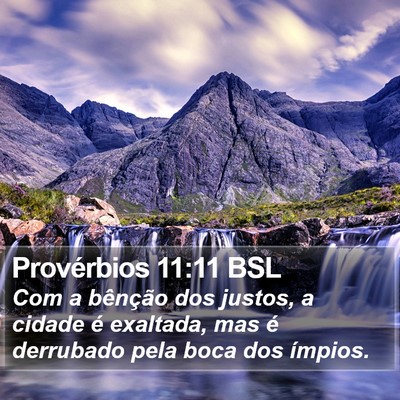 Provérbios 11:11 BSL Bible Verse Image