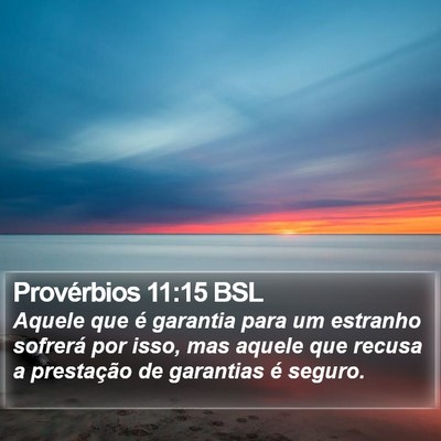 Provérbios 11:15 BSL Bible Verse Image
