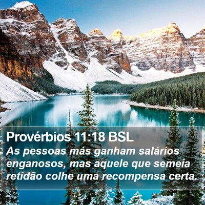 Provérbios 11:18 BSL Bible Verse Image