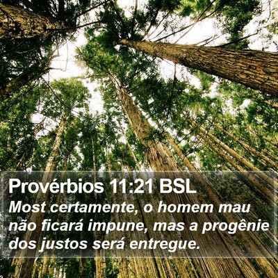 Provérbios 11:21 BSL Bible Verse Image