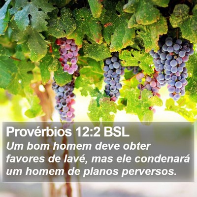 Provérbios 12:2 BSL Bible Verse Image