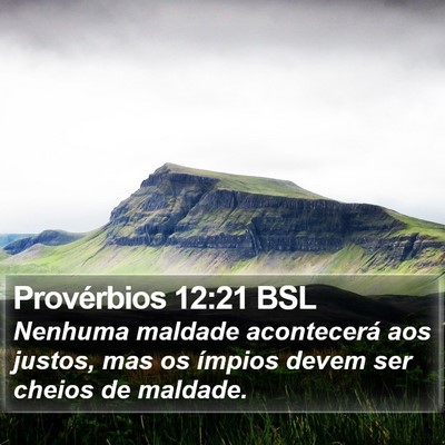 Provérbios 12:21 BSL Bible Verse Image