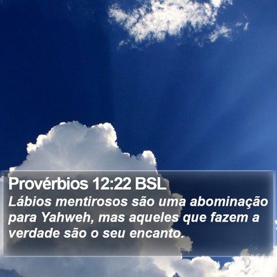 Provérbios 12:22 BSL Bible Verse Image