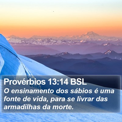 Provérbios 13:14 BSL Bible Verse Image