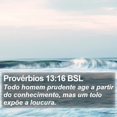 Provérbios 13:16 BSL Bible Verse Image