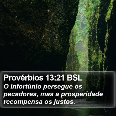 Provérbios 13:21 BSL Bible Verse Image