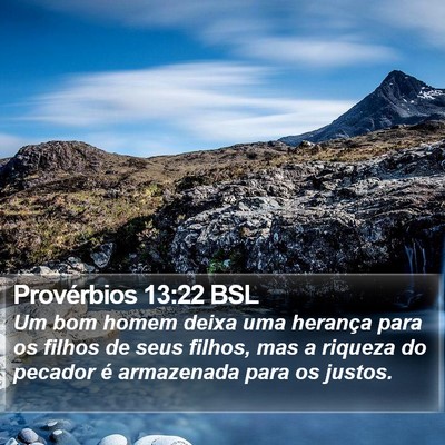 Provérbios 13:22 BSL Bible Verse Image
