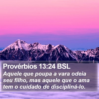 Provérbios 13:24 BSL Bible Verse Image