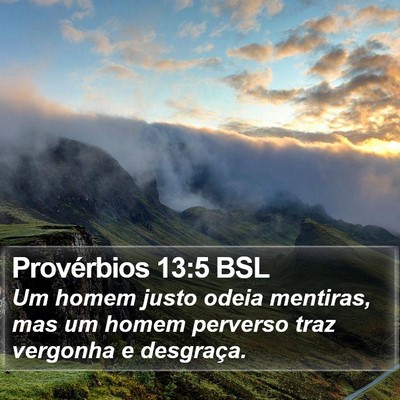 Provérbios 13:5 BSL Bible Verse Image