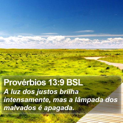 Provérbios 13:9 BSL Bible Verse Image