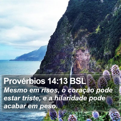 Provérbios 14:13 BSL Bible Verse Image