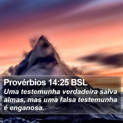 Provérbios 14:25 BSL Bible Verse Image