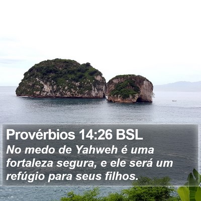 Provérbios 14:26 BSL Bible Verse Image