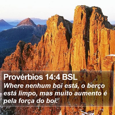 Provérbios 14:4 BSL Bible Verse Image
