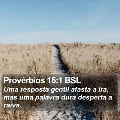 Provérbios 15:1 BSL Bible Verse Image