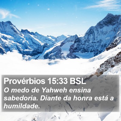 Provérbios 15:33 BSL Bible Verse Image