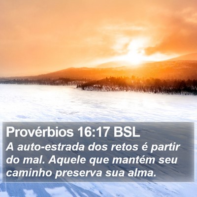 Provérbios 16:17 BSL Bible Verse Image