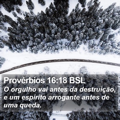 Provérbios 16:18 BSL Bible Verse Image