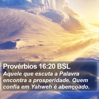 Provérbios 16:20 BSL Bible Verse Image